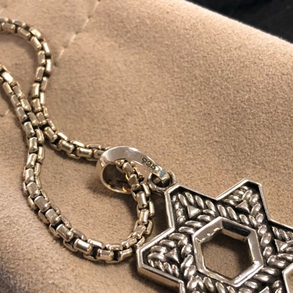 David Yurman Star of David Necklace - Picture 5 of 7